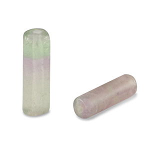 Pierres naturelles perles Fluorine tube-violet