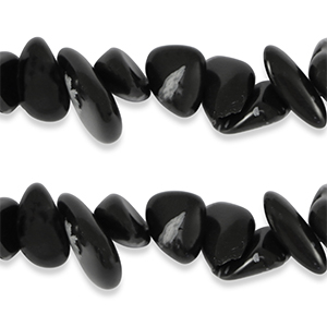Perles Chips Obsidienne Noir-anthracite marbre