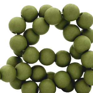 Perles acryliques 6 mm Vert olive