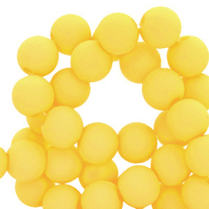 Perles acryliques 6 mm Jaune flamboyant