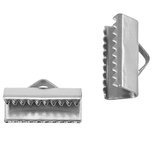 Appr&ecirc;ts en acier Inox griffe ruban 13mm Argent&eacute;