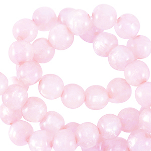 Perles Polaris rond 6mm Mosso Rose lotus