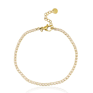 Bracelets en acier Inox Dor&eacute;-p&ecirc;che