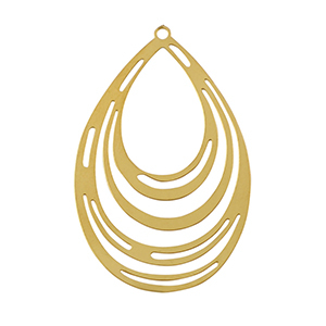 Breloques en acier Inox boh&egrave;mes goutte Dor&eacute;