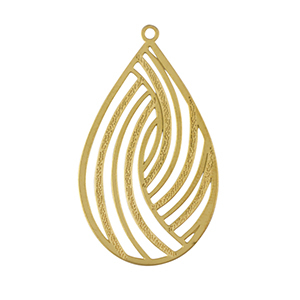 Breloques en acier Inox boh&egrave;mes goutte Dor&eacute;