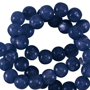 Perles Polaris rond 4mm Mosso Bleu royal