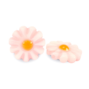 Perles coquillage fleur Rose clair-orange