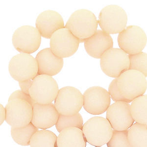 Perles acryliques 4 mm Beige p&ecirc;che
