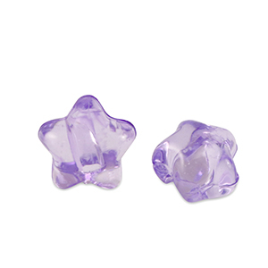 Perles acryliques &eacute;toile Violet transparent