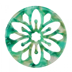 Pendentifs en r&eacute;sine mandala Turquoise-vert