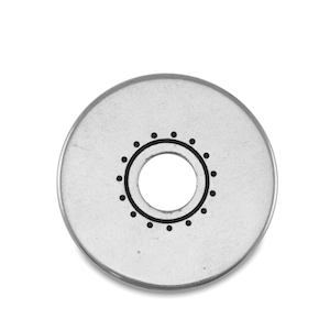 Perles en m&eacute;tal DQ donut Argent&eacute; antique (sans nickel)