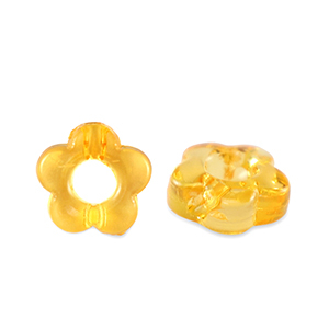 Perles acryliques fleur Transparent jaune spectra
