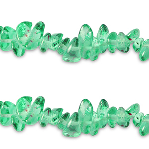 Perles en verre chips Transparent-vert Nil
