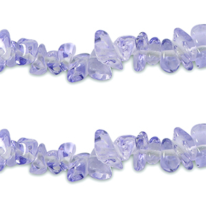Perles en verre chips Transparent violet