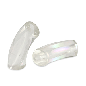 Perles tubes acryliques Transparent-AB coating