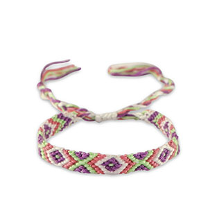 Bracelets tendance Violet victorien-blanc