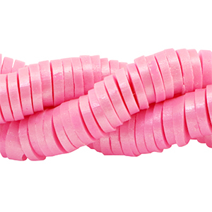 Perles Katsuki Heishi 6mm Rose azal&eacute;e de printemps-pearl shine coating