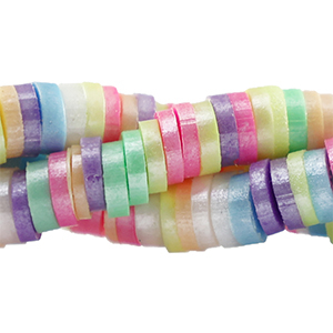 Perles Katsuki Heishi 4mm Multicolore-pearl shine coating