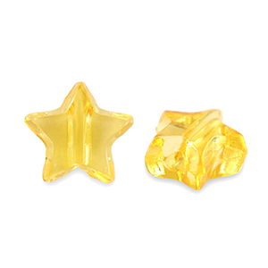 Perles acryliques &eacute;toile Transparent jaune spectra