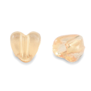 Perles acryliques c&oelig;ur Transparent marron cuivre