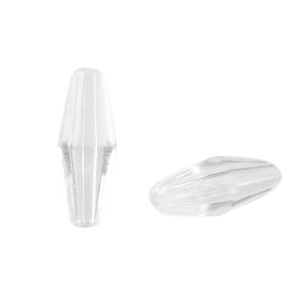 Perles acryliques ovale facett&eacute;es Transparent