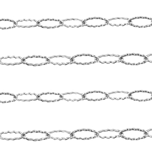 Appr&ecirc;ts en acier Inox cha&icirc;ne maille jaseron maille for&ccedil;at Argent&eacute;