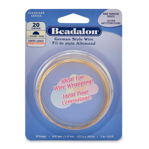 Beadalon Fil de style Allemand demi-rond 20Gauge Dor&eacute;