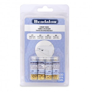 Beadalon Crimp Bead Tubes Variety Pack (0.8mm, 1.3mm, 1.5mm, 1.8mm) Dor&eacute;
