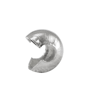 Appr&ecirc;ts en acier Inox Crimp Cover 3mm Argent&eacute;