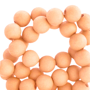 Perles acryliques 6 mm Orange p&ecirc;che d'&eacute;t&eacute;