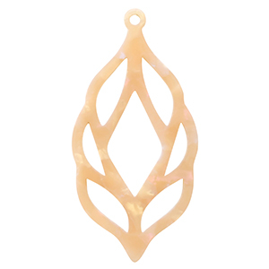 Pendentifs en r&eacute;sine P&ecirc;che blush opale