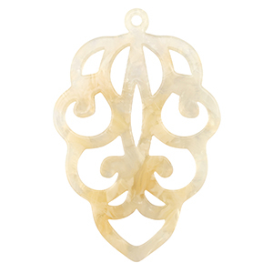 Pendentifs en r&eacute;sine Beige sable transparent