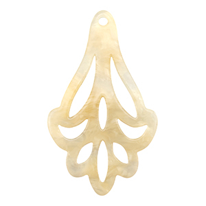 Pendentifs en r&eacute;sine Beige sable transparent