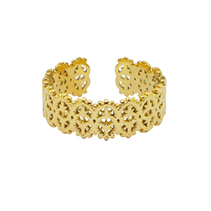 Bagues en acier Inox Dor&eacute;