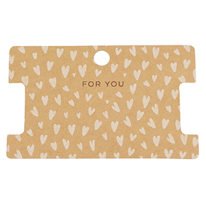 Cartes &agrave; bijoux "for you" Marron
