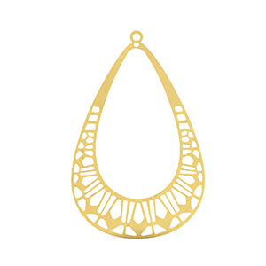 Breloques en acier Inox boh&egrave;mes goutte Dor&eacute;