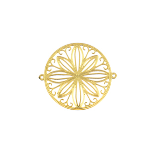 Breloques en acier Inox boh&egrave;mes connecteur 20mm Dor&eacute;