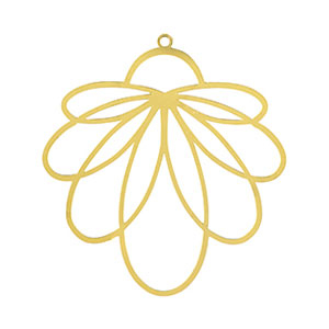 Breloques en acier Inox boh&egrave;mes fleur Dor&eacute;