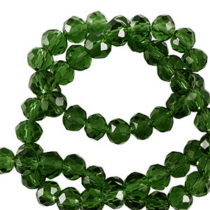 Perles &agrave; facettes 3x3mm disque Heishi Vert &eacute;meraude fonc&eacute;