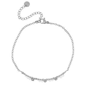 Bracelets en acier Inox Argent&eacute;-Blanc