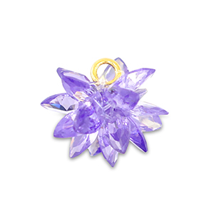 Breloques Zirconium fleur Violet