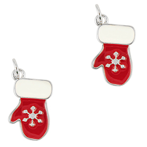 M&eacute;tal TQ laiton breloques gant Argent&eacute;