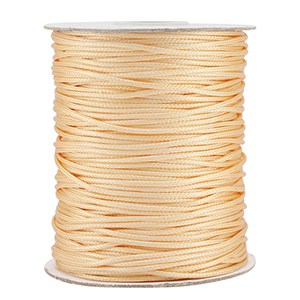 Fil macram&eacute; tress&eacute; 1.5mm Jaune vanille