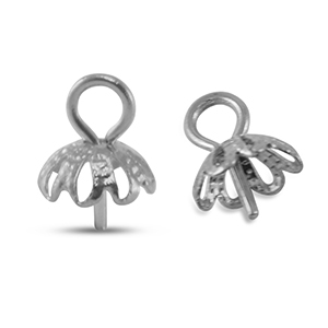 Appr&ecirc;ts en acier inox embout pour perles Argent&eacute;