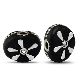 Perles boh&egrave;mes Noir-argent&eacute;