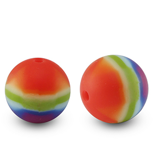 Perles en silicone 15mm Multicolore
