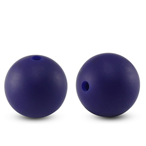 Perles en silicone 15mm Blue fonc&eacute;
