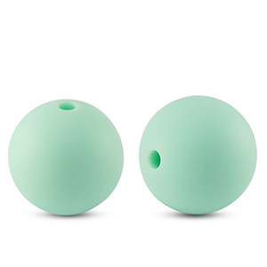 Perles en silicone 15mm Menthe verte