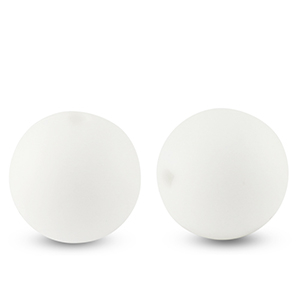 Perles en silicone 15mm Blanc