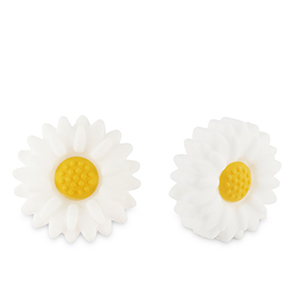 Perles en silicone fleur Blanc